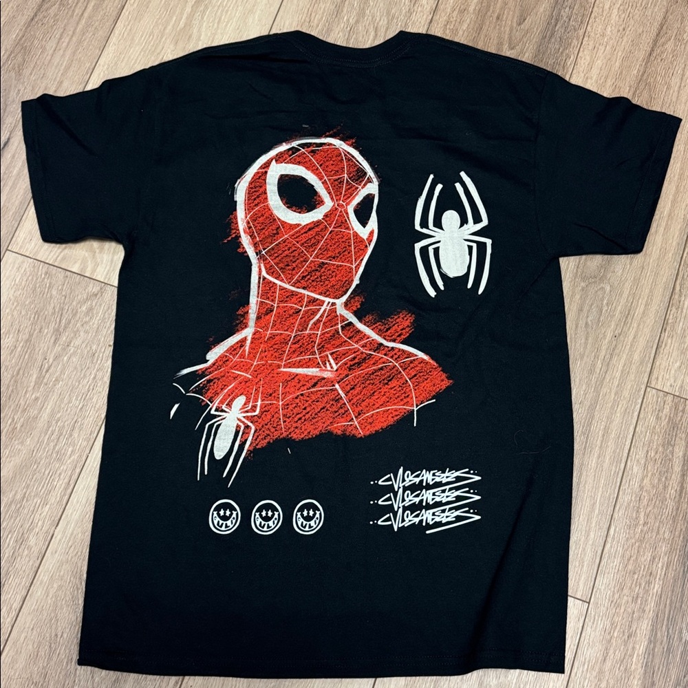 UNISEX Marvel NWOT M Black Cotton SPIDER MAN  T-Shirt